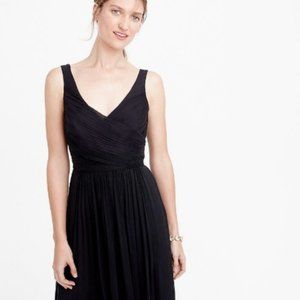 J Crew Heidi Navy Crepe Dress